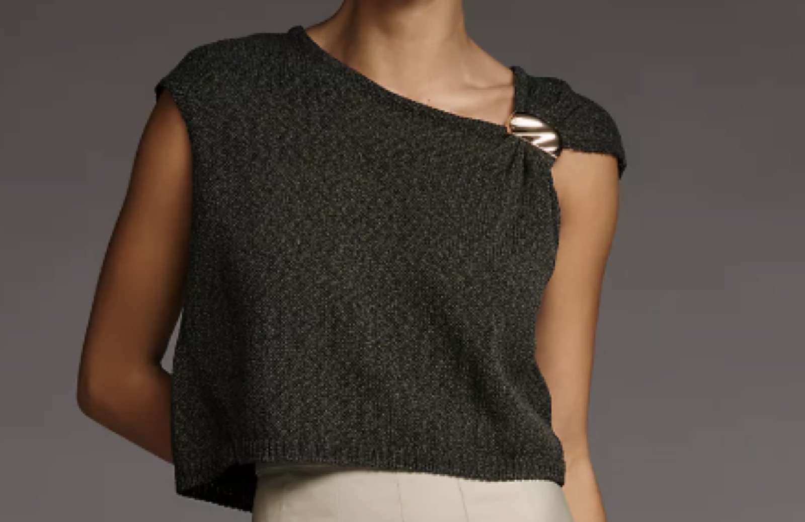 Input 2: Top Reference (Asymmetric Hardware Sweater Tank, @anthropologie)